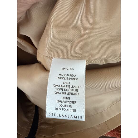 Stella + Jamie Galo Leather Mini Skirt Size Medium - Picture 5 of 5